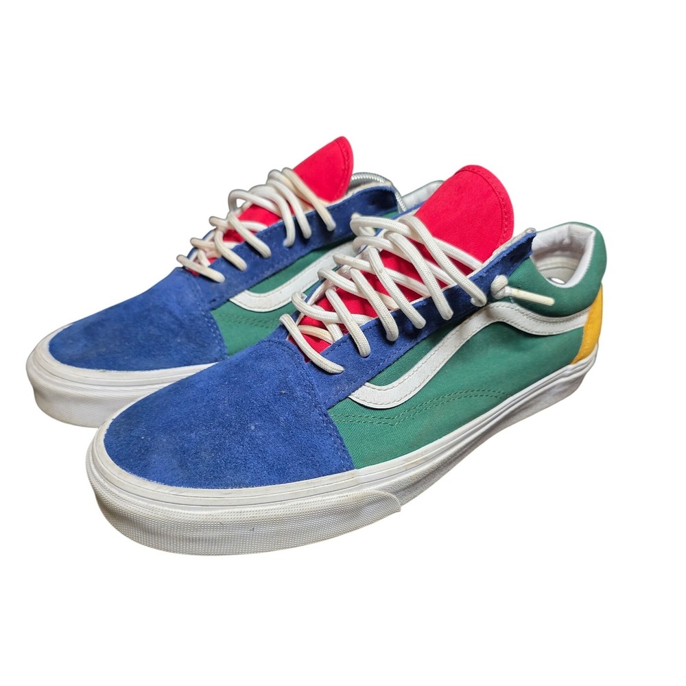 Vans Old Skool Yacht Club Multi Color Blue Green Yellow Red Mens Sneakers